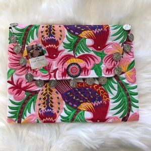 (NWT) Embroidered Fair Trade Clutch